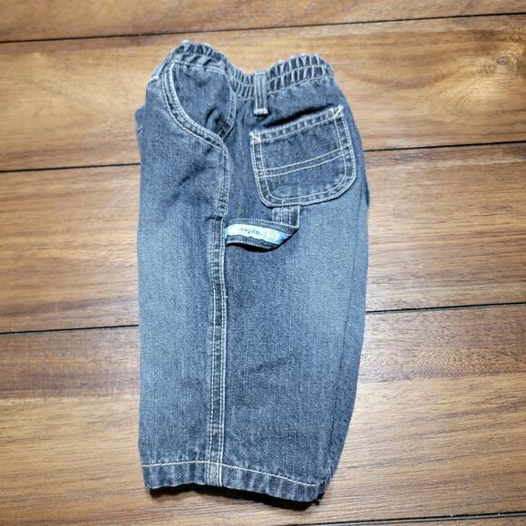 The Childrens Place Denim Infant Pull On Denim Carpenter Jeans - Size 3-6 Mos. - Picture 6 of 7